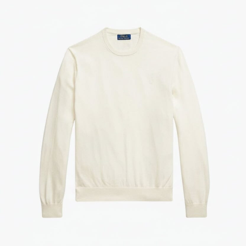 Baumwoll-Kaschmir-Pullover Mit Rundhalsausschnitt