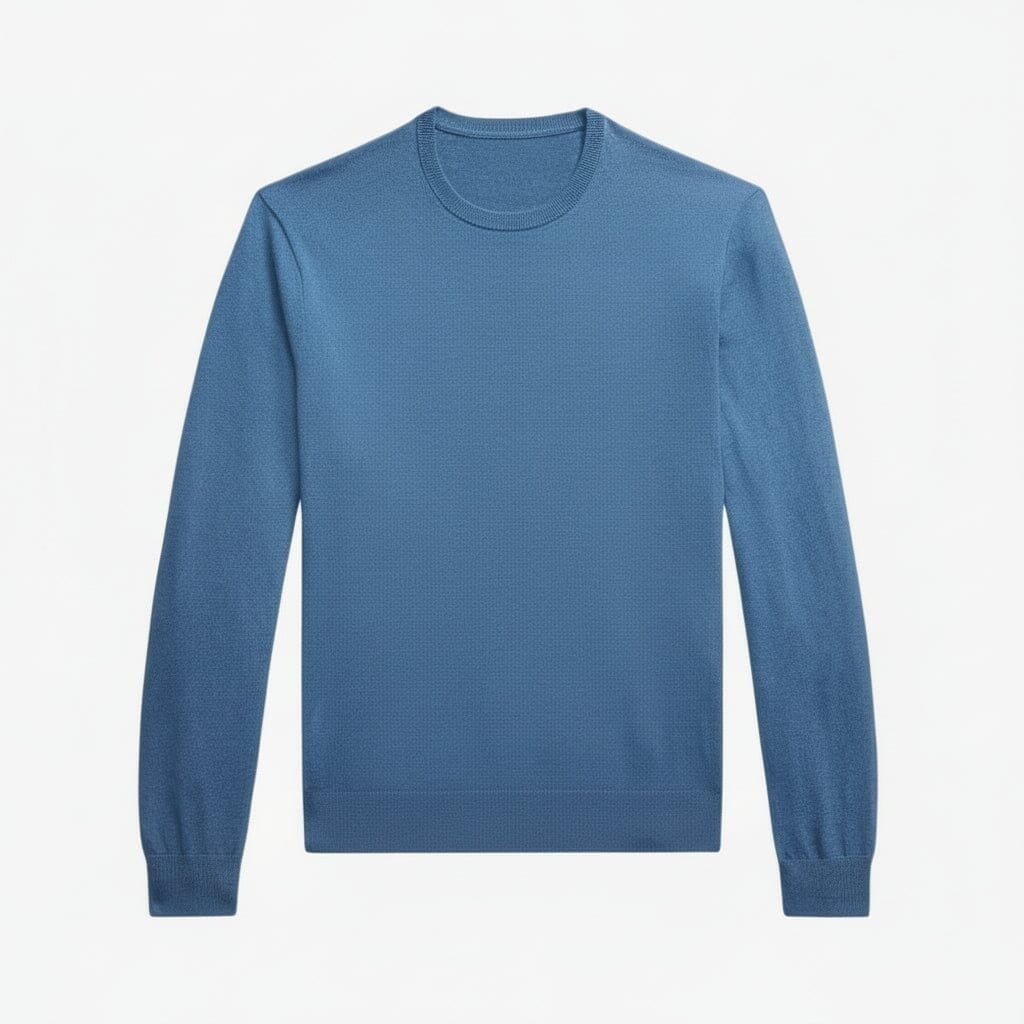 Baumwoll-Kaschmir-Pullover Mit Rundhalsausschnitt