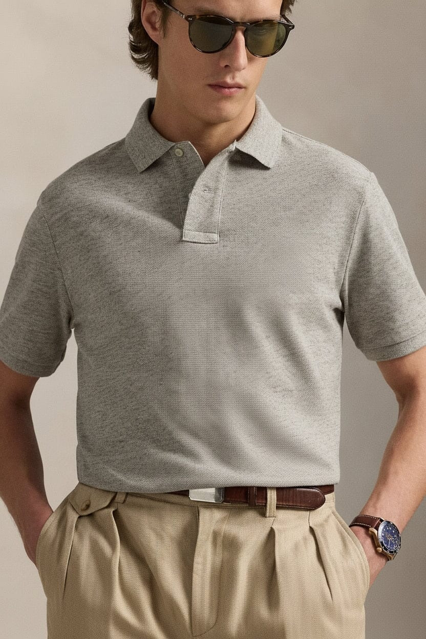 Polohemd Mit Klassischer Passform Und Mesh-Einsatz