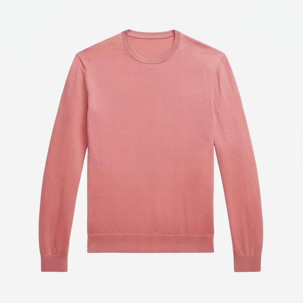 Baumwoll-Kaschmir-Pullover Mit Rundhalsausschnitt